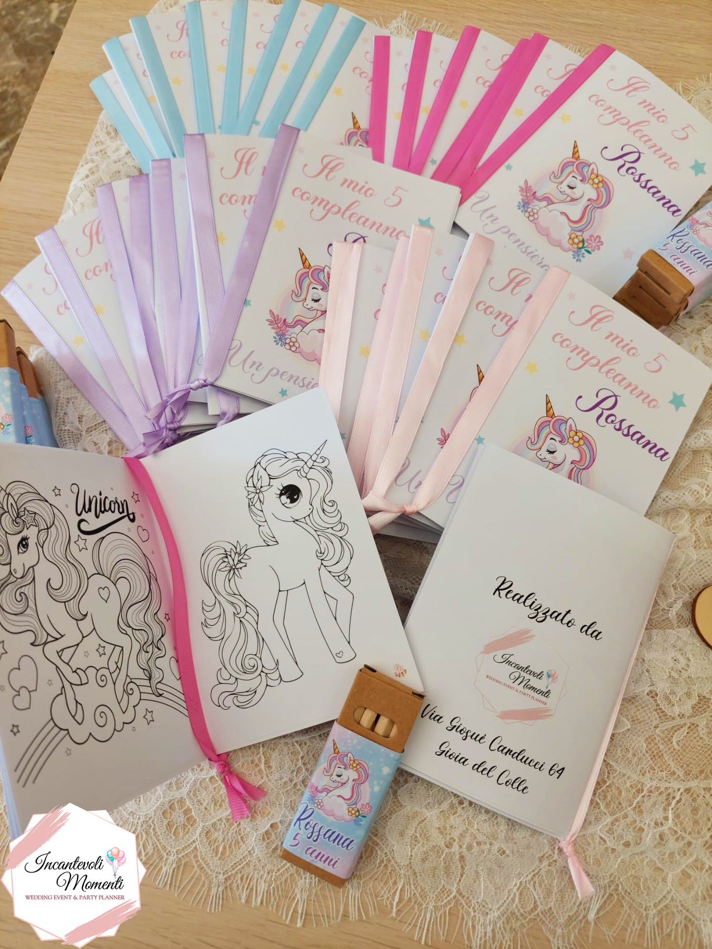 Mini album con colori