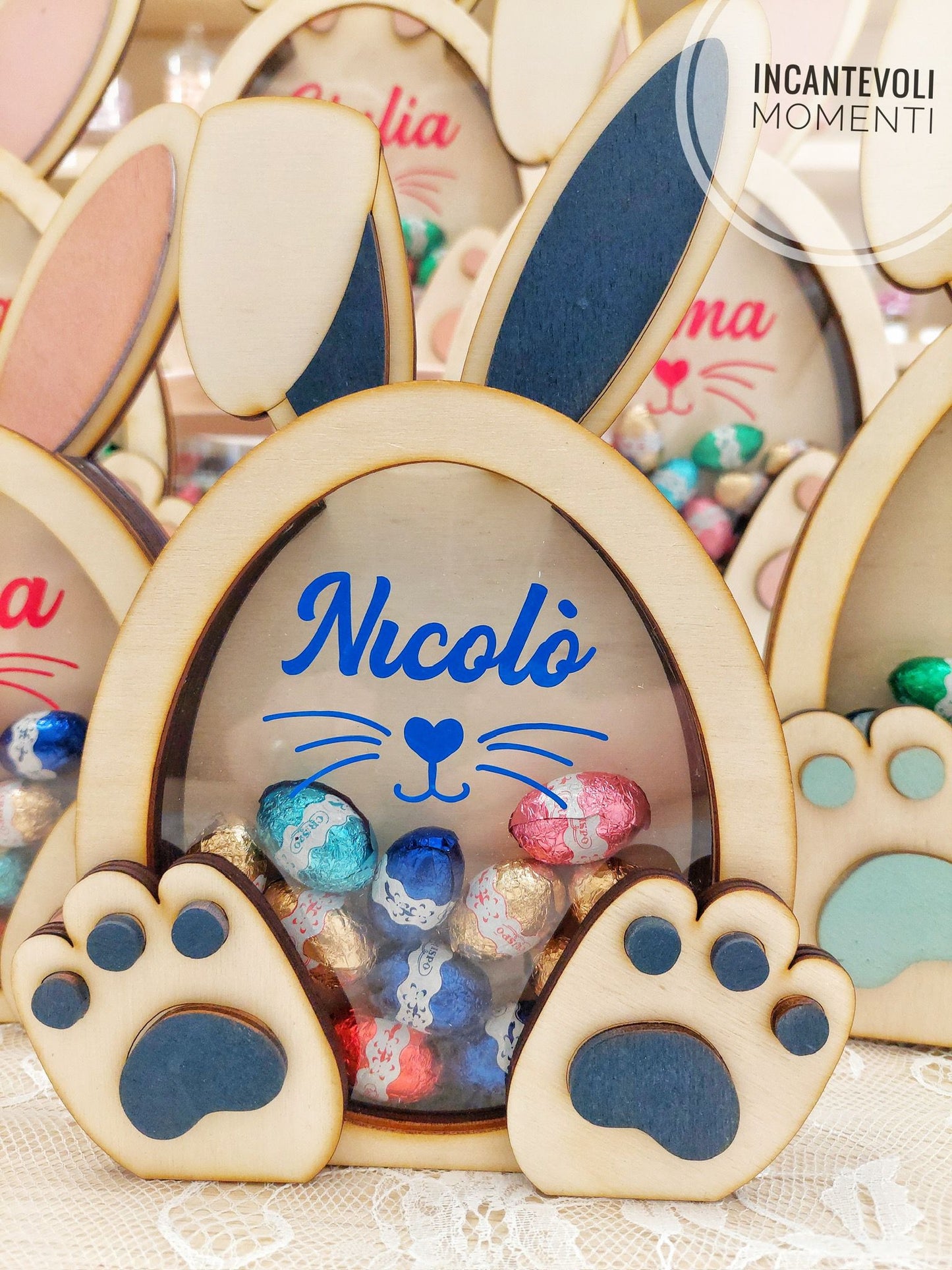 Coniglietto in legno personalizzato