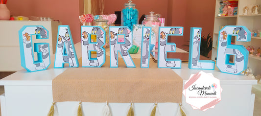 Lettera singola in cartoncino 3d