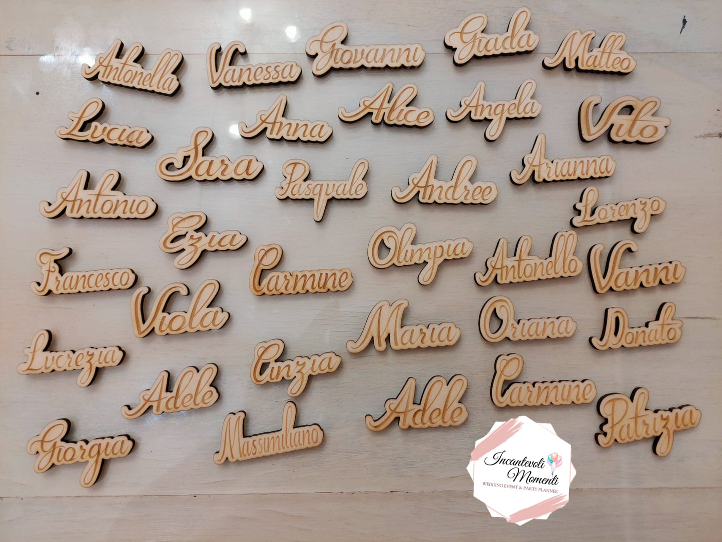 Segnaposto in legno